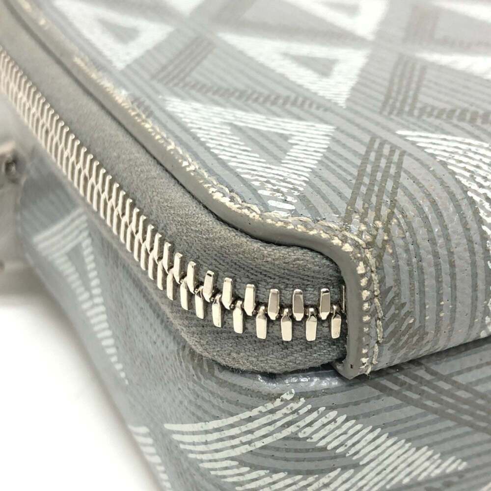 CHRISTIAN DIOR Gray Diamond Leather Pochette Shoulder Bag - Picture 5 of 12
